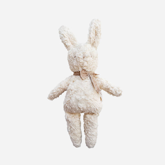 The Blueberry Hill - Plush Bunny Taupe Velvet Bow Baby Kid Organic Neutral