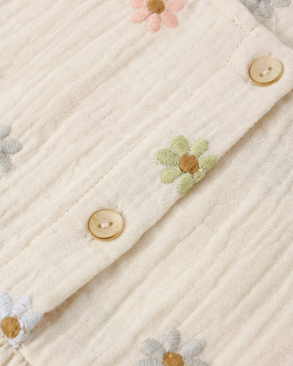 RYLEE + CRU KAYLI SET - EMBROIDERED DAISIES