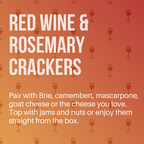 Crackerology - Red Wine & Rosemary Crackers