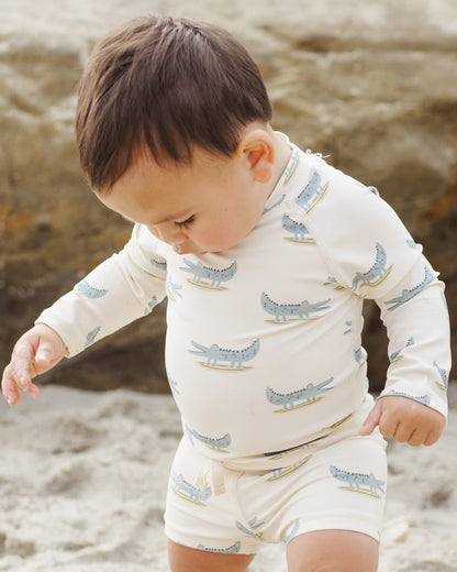 RYLEE + CRU BOYS RASHGUARD SET - ALLIGATORS