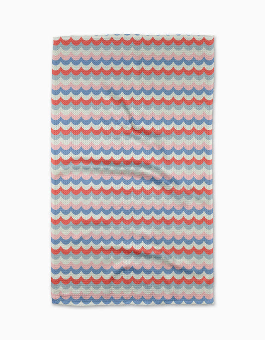 Geometry - Scallop Stripes Tea Towel