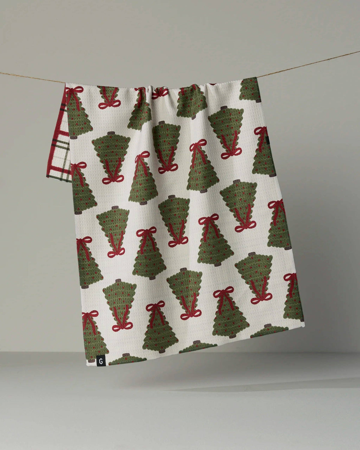 Geometry - Ribbon Pines Luxe Kitchen Towel - Holiday 2026