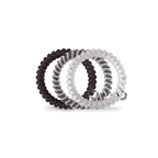 TELETIES - Spiral Hair Coils | Small | Silver Flames Hair Ties