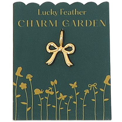 Lucky Feather - Charm Garden - Bow Charm - Gold