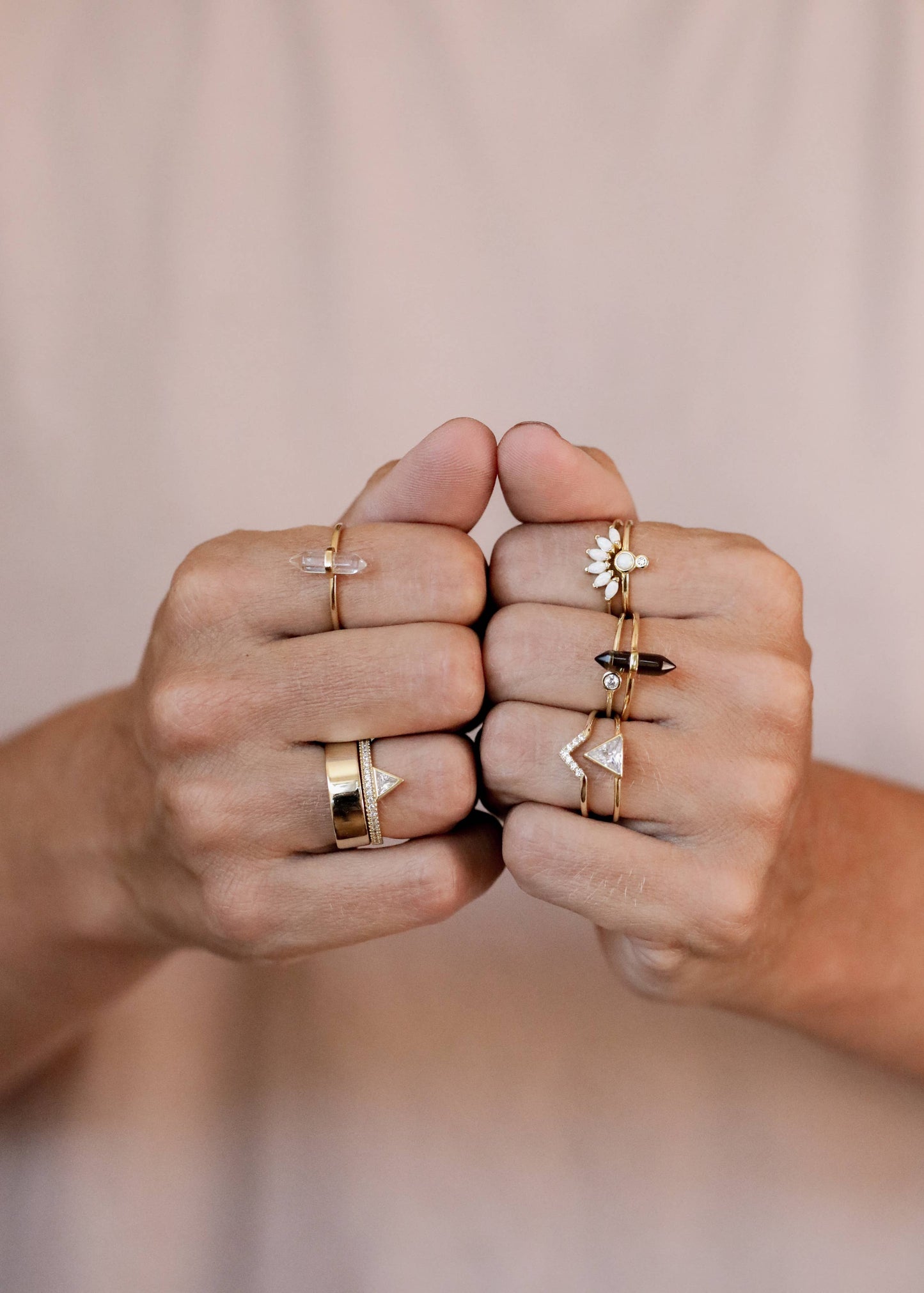 JaxKelly - Gold Rings - Opal Infinity