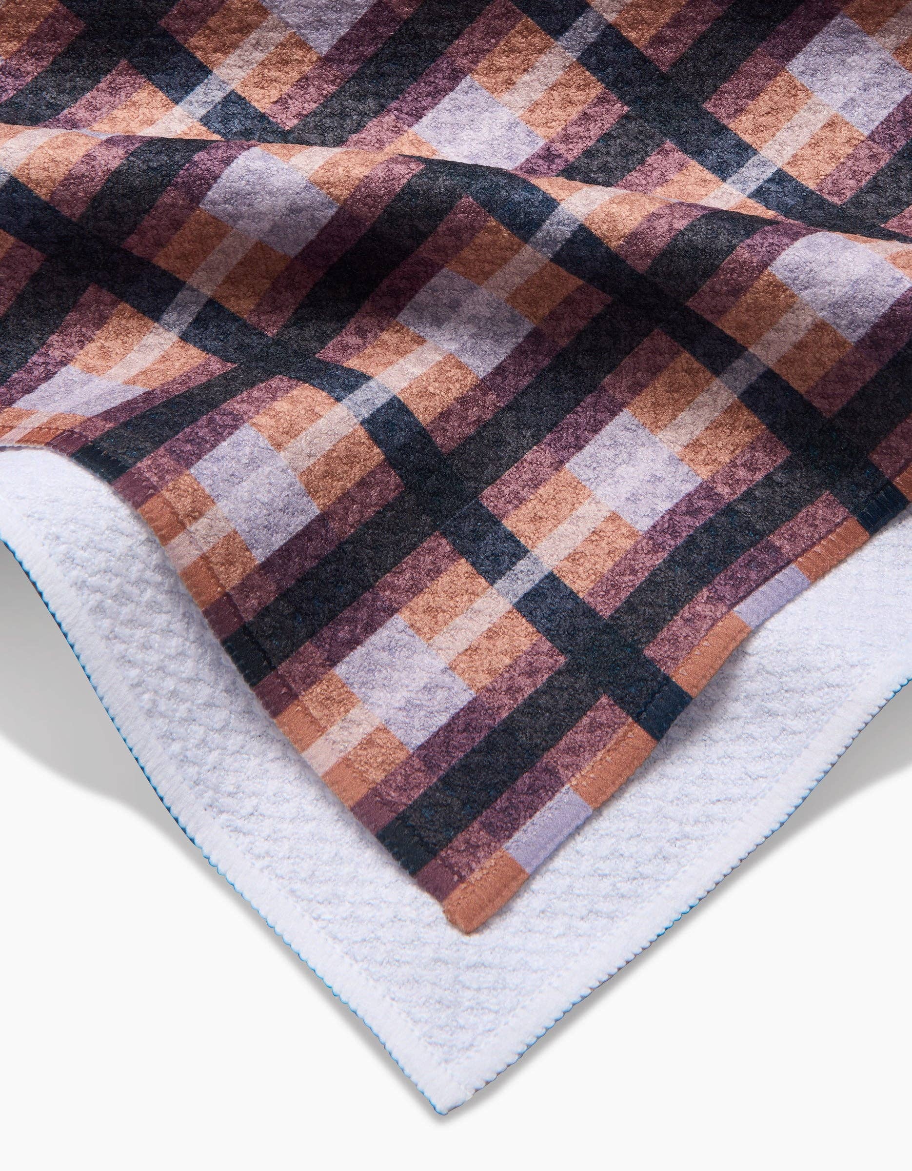 Geometry - Crossbarred Orange Tea Towel
