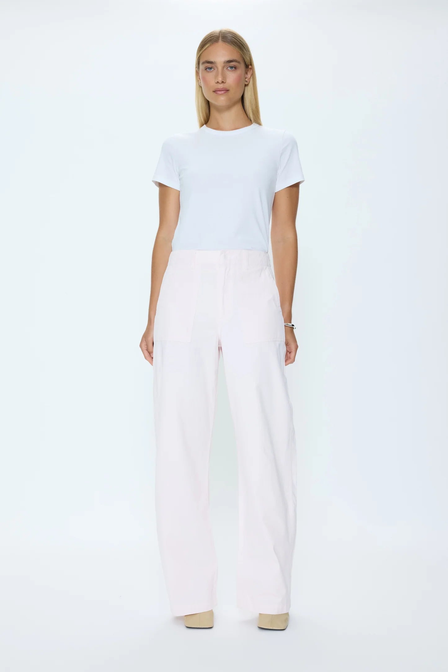 Pistola Wren Relaxed Straight Utility Pant - Ice Pink