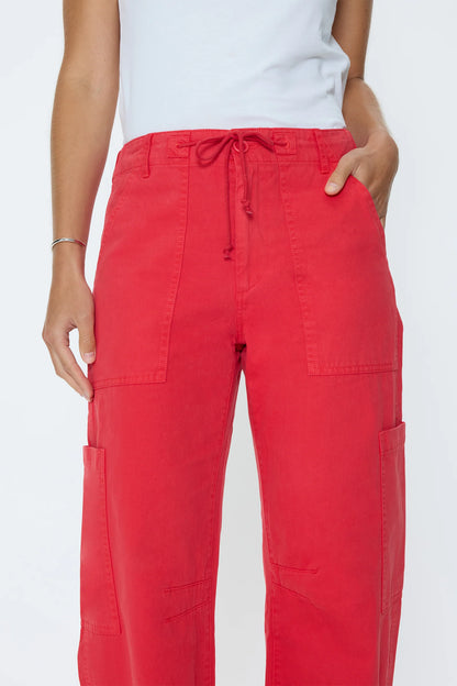 Pistola Sabrina Curved Utility Pants - Maraschino Red