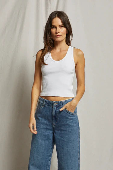 perfectwhitetee - blondie tank - white