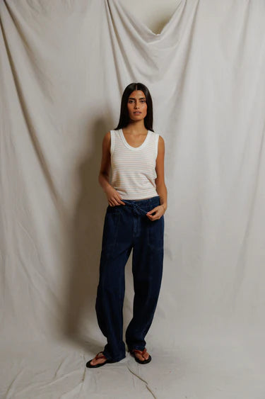 perfectwhitetee kendra brushed sweater tank  - clementine