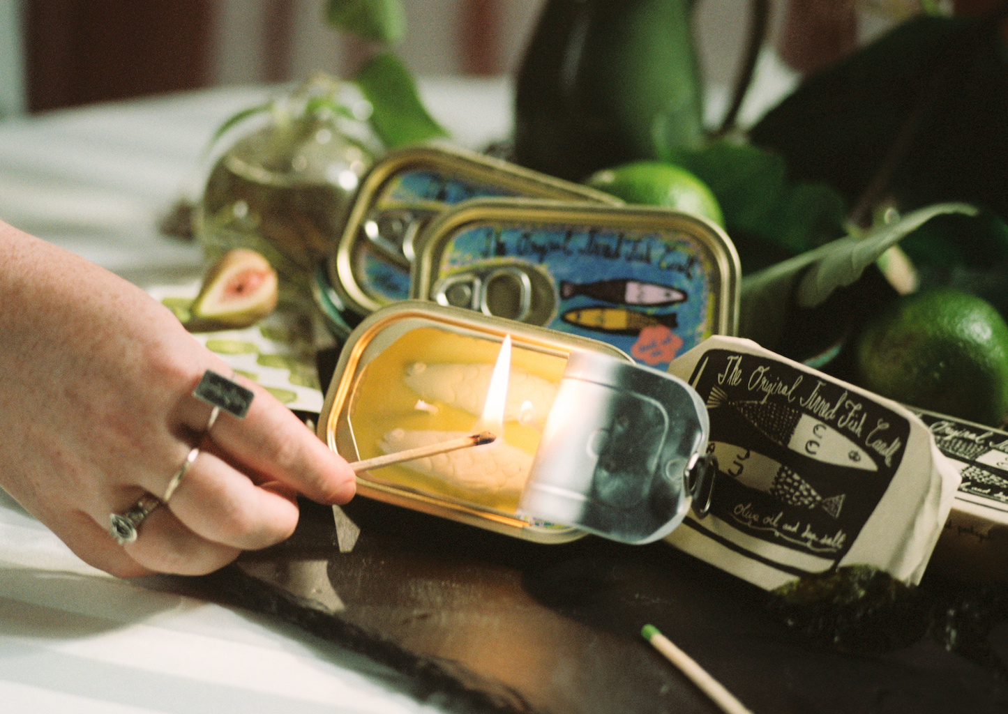 Tinned Candle - Tinned Fish Candle - Olive Oil and Sea Salt
