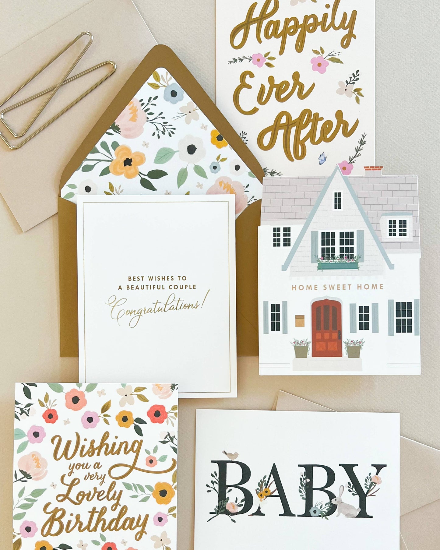 Ginger P. Designs - Happily Ever After Wedding Greeting Card