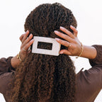 TELETIES - Flat Rectangle Hair Clip | Medium | Almond Beige