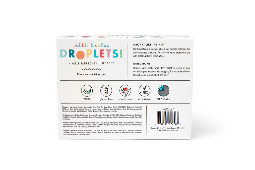 Dabble & Dollop - All-Natural Mini Bath Bombs - Original Fruit Scents