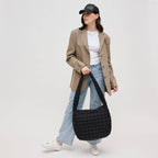 Urban Expressions - Leda Quilted Nylon Puffer Hobo - Assorted Colors