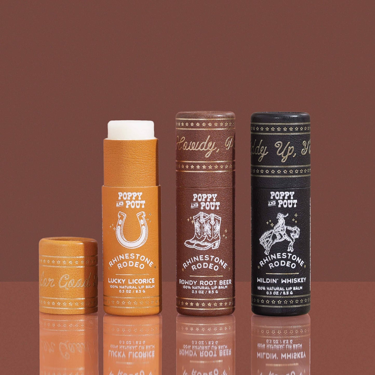 Poppy & Pout - Gift Set, Lip Balm Trio, Rhinestone Rodeo