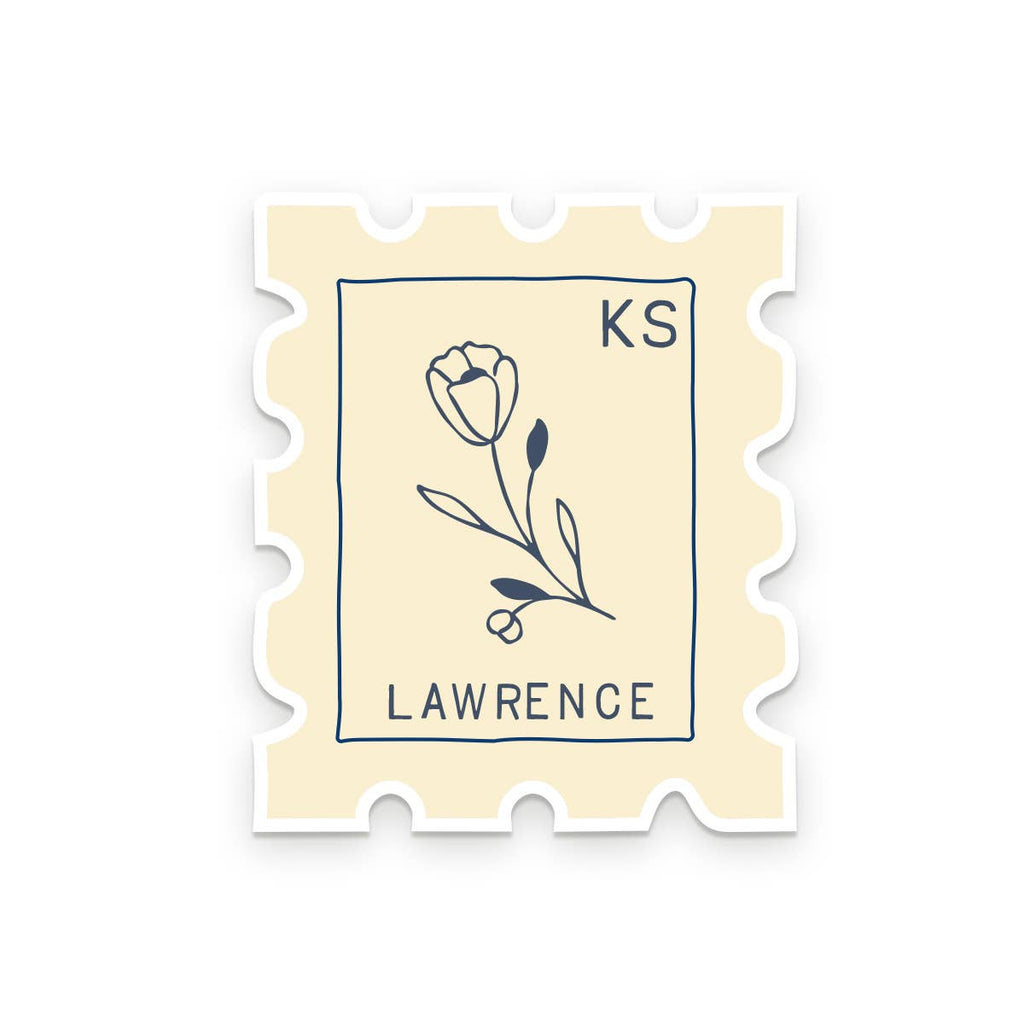 Ruff House Print Shop - Custom City Stamp Sticker - Atlantic, IA