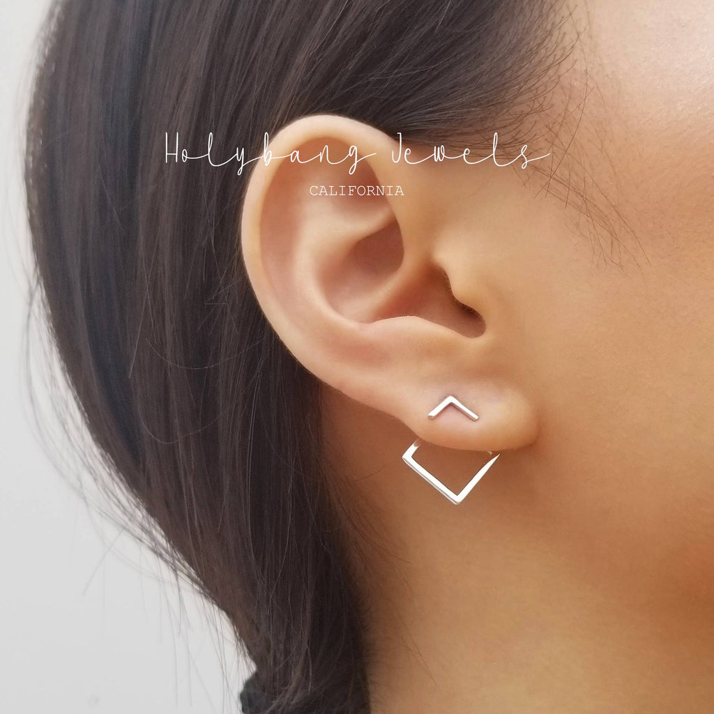 HolyBang Jewels - SQUARE EAR JACKET - E-ST1178