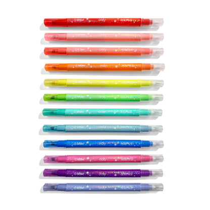 OOLY - Switch-Eroo Sparkle Glittery Color Changing Markers- 12 pc