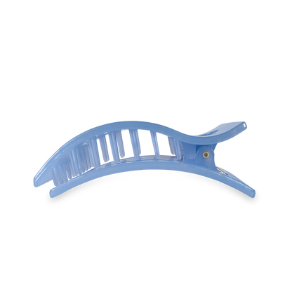 TELETIES - Flat Rectangle Hair Clip | Large | Blue Lagoon