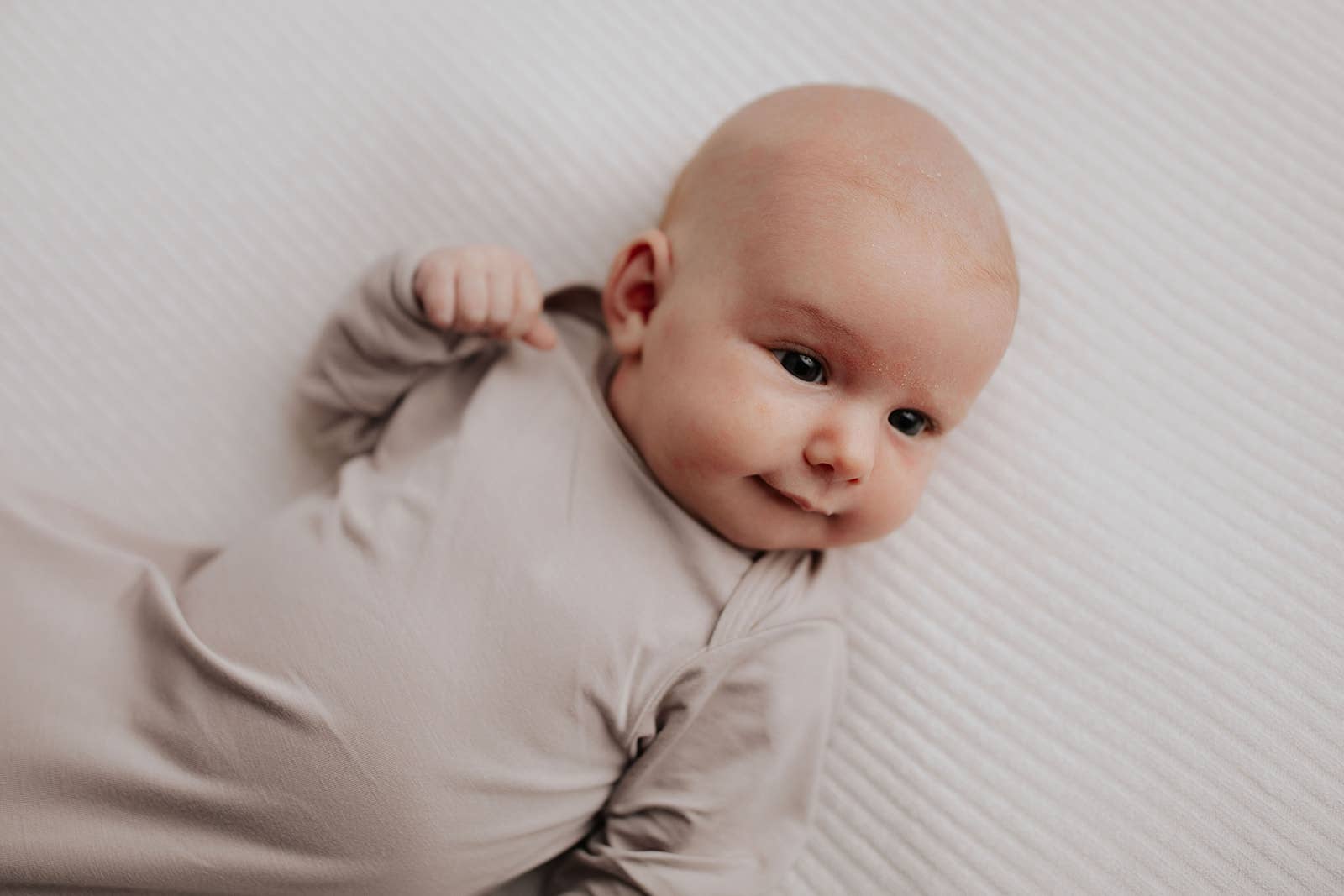 Three Little Tots - Harbor Mist Taupe Knotted Gown