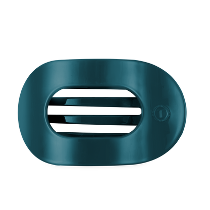 TELETIES - Teal With It Large Flat Round Hair Clip