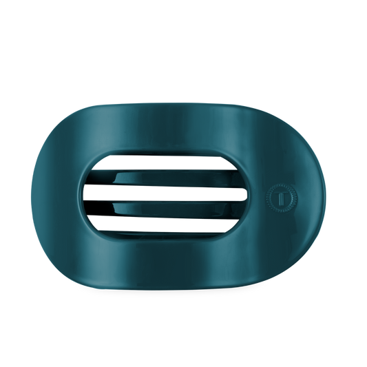 TELETIES - Teal With It Large Flat Round Hair Clip
