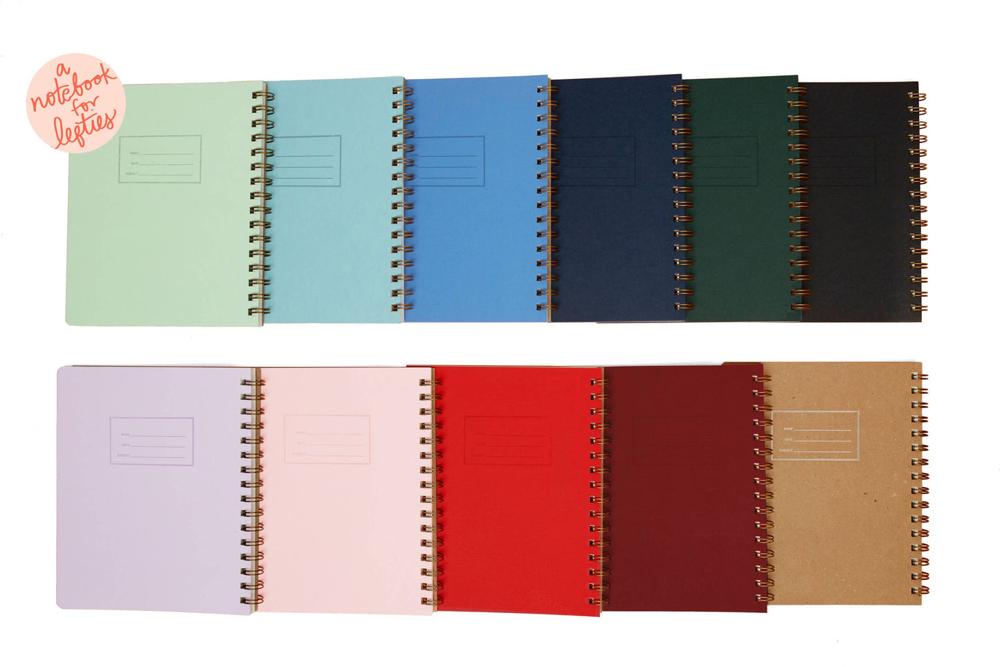 Shorthand Press - Lefty Standard Notebook - Solid Color Cover