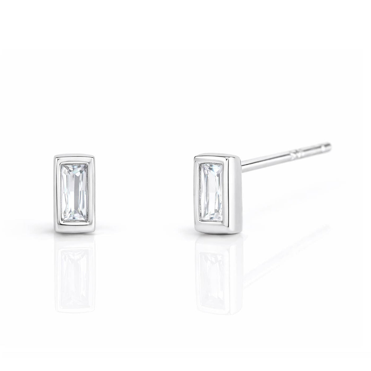 Tai Jewelry - Baguette Bezel Studs
