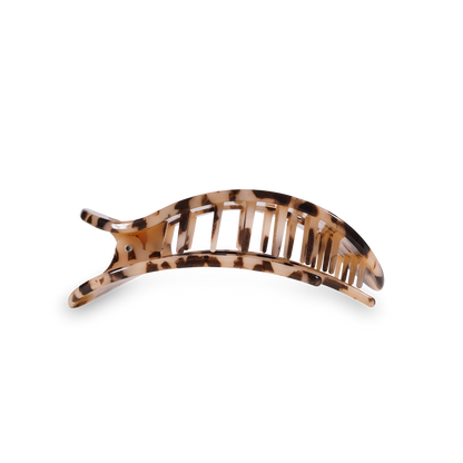 TELETIES - Blonde Tortoise Medium Flat Round Clip
