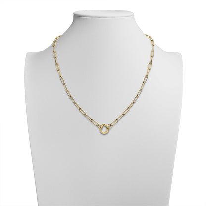 WJW - Stainless Steel Paperclip Charm Keeper Necklace