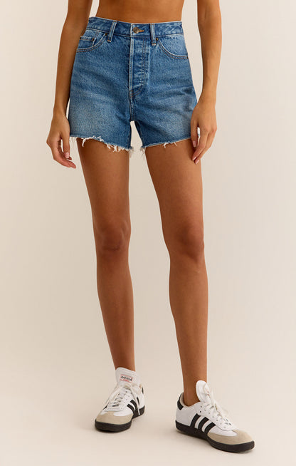 Z Supply Everyday Hi-Rise Denim Shorts - Vintage Indigo