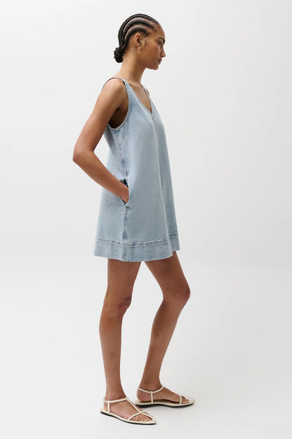 Pistola Tavi Pop Over Denim Dress - Waves