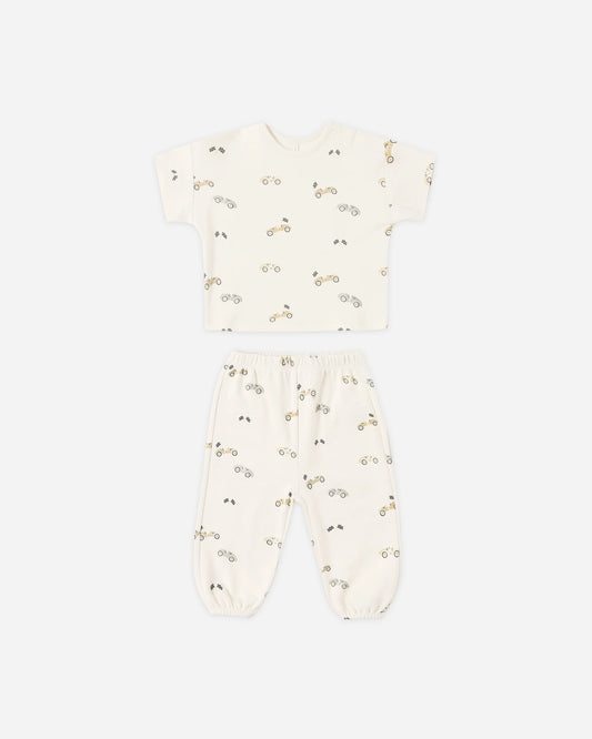 Quincy Mae - Race Car Jersey Tee + Pant Set