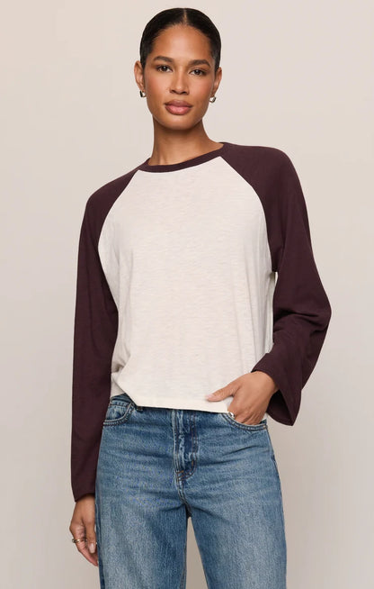 Z Supply Slub Baseball Tee - Berry Noir