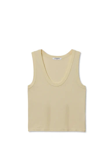 perfectwhitetee - khara cotton u neck tank - custard