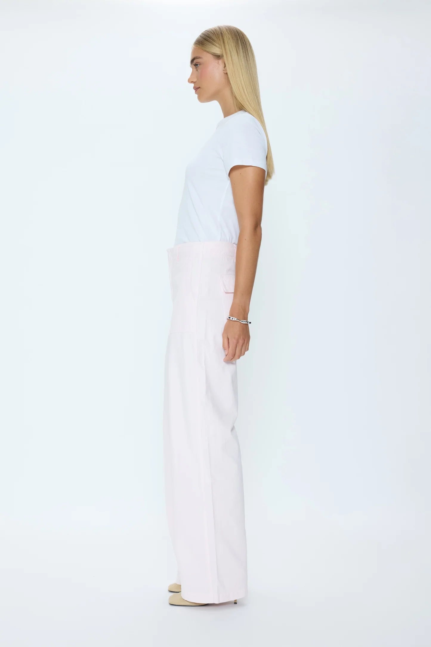 Pistola Wren Relaxed Straight Utility Pant - Ice Pink
