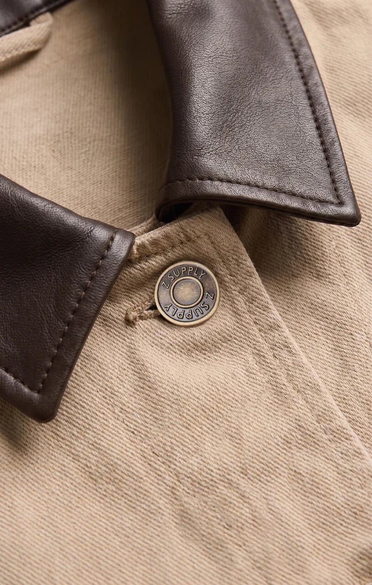 Z Supply Rey Cropped Denim Chore Jacket
