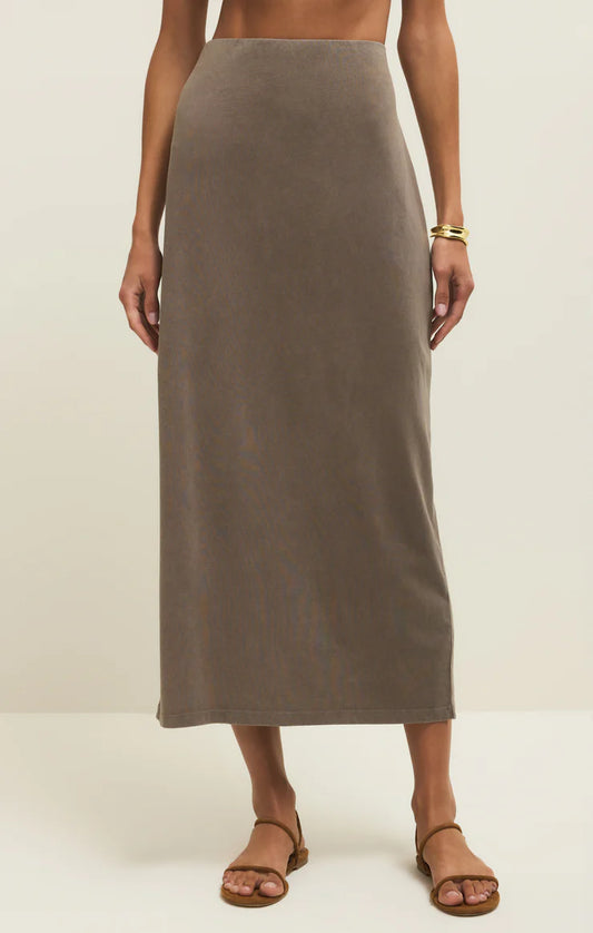 Z Supply Gail Midi Skirt - Perfectly Taupe