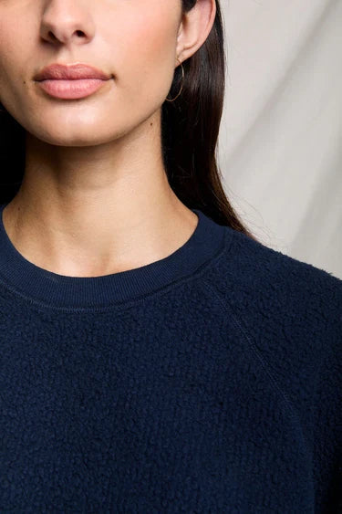 perfectwhitetee - ziggy inside out oversized sweatshirt - navy