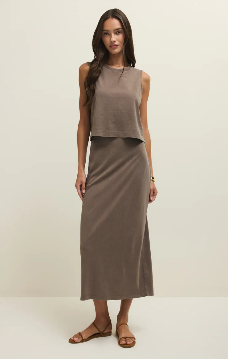 Z Supply Gail Midi Skirt - Perfectly Taupe