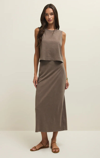 Z Supply Gail Midi Skirt - Perfectly Taupe