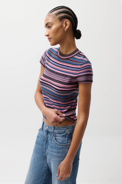 Pistola Sweater Tee - Egyptian Blue Stripe