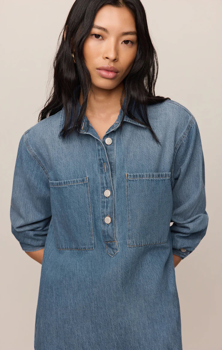Z Supply Lucie Denim Shirt Dress