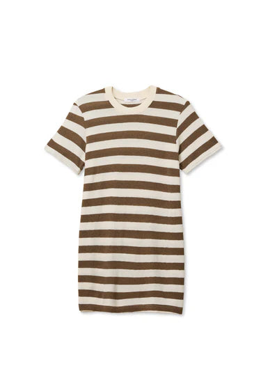 perfectwhitetee - Rhett brushed rugby striped cotton dress