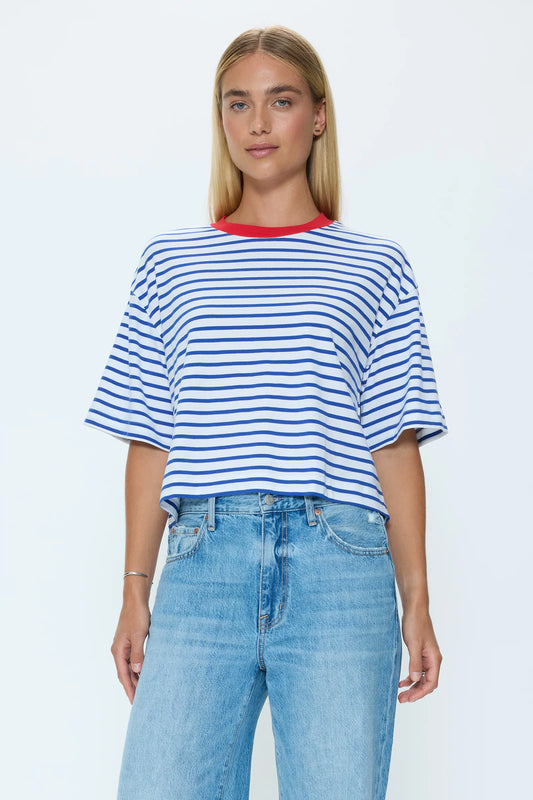 Pistola Mae Cropped Tee - Maritime Red