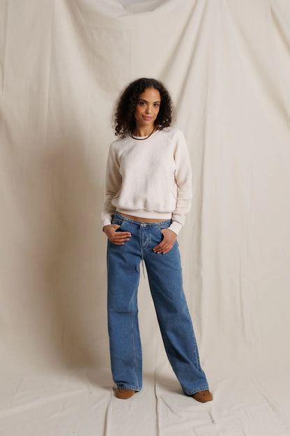 perfectwhitetee - ziggy inside out shrunken sweatshirt - whitecap grey