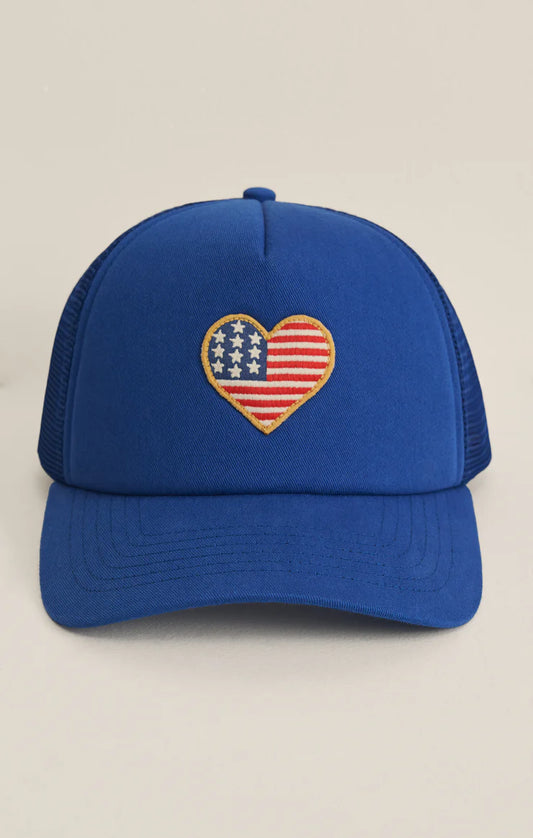 Z Supply Heart Flag Trucker Hat