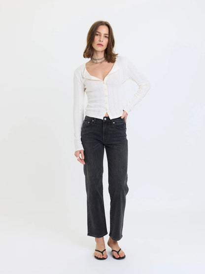 Daze Stargazer Pointelle Cardigan - Cloud Dancer