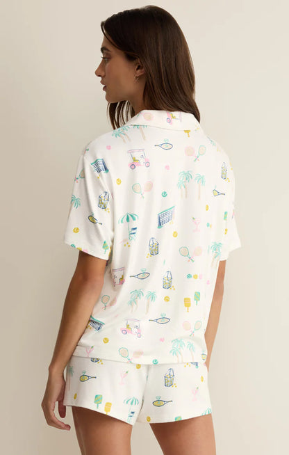 Z Supply Lounge Court Sports PJ Top
